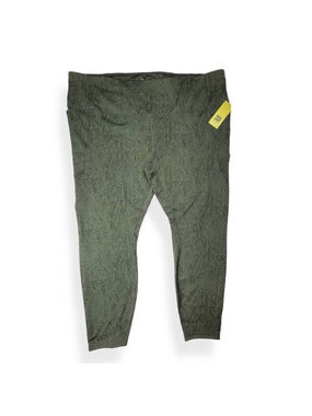 All In Motion Olive Green Snake Print Leggings 4X